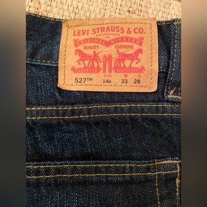 Boys Levi's 527 Boot Cut Jeans 33x28 14 Husky Levi jeans